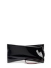 Loubitwist patent leather clutch