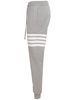 Intarsia stripes cotton sweatpants