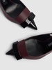 75mm Leather slingback pumps