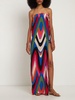 Silk Moiré printed long dress