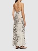 Zebra printed viscose devoré long dress