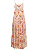 Merle printed viscose crepe long dress