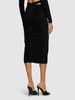 X-Ray viscose blend knit midi skirt