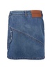 Twisted cotton denim mini skirt