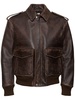 Leather bomber jacket