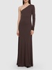 Point viscose jersey long dress