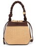 Bou Bucket raffia effect bag