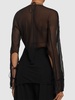 Floating sheer long sleeve shirt