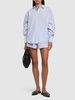 Oversized button cotton poplin shirt