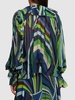 Iride printed silk chiffon shirt