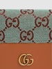 GG canvas & leather bifold card case