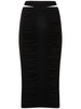 X-Ray viscose blend knit midi skirt