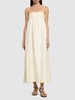 Cavola embroidered silk long dress