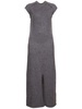 Boiled wool brushed knit long dress