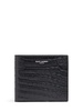 East West embossed leather wallet