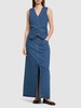 Miles cotton denim long skirt