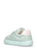 Puffy soft leather low top sneakers