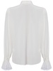 Ruffled cotton blend shirt