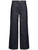 Carpenter back zip flared jeans