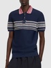 Striped tech blend polo