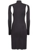 Viscose knit turtleneck midi dress