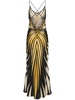 Ray Of Gold printed silk twill dress