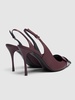 75mm Leather slingback pumps