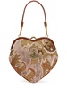 Belle Heart Frame velvet jacquard bag