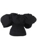 Taffeta off-shoulder puff sleeve top