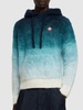 Gradient mohair blend knit hoodie