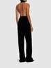 Stretch velvet jumpsuit