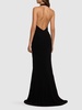 Long draped jersey halter dress