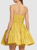 Strapless taffeta mini dress