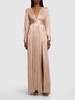 Smaranda foiled silk tulle long dress