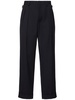 Pleated wool blend pants