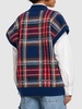 Gilette check wool short-sleeve sweater