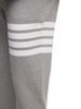 Intarsia stripes cotton sweatpants