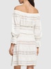 Avery off-the-shoulder lace midi dress