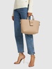 Mini E/W grain leather tote bag