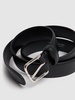 3cm Classic smooth leather belt