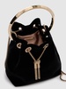 Bon Bon velvet bucket bag w/ crystals