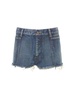 Cotton denim mini shorts