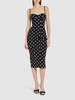 Polka dots printed midi dress