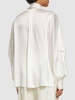 Bow neck satin shirt