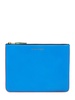 Super fluo bi-color leather pouch