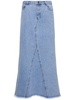 Miles patchwork denim maxi skirt