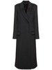 Reed brushed wool long coat