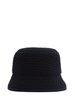 Logo bonded virgin wool blend bucket hat