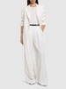 Linen mid rise wide pants