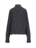 Destroyed details turtleneck sweater